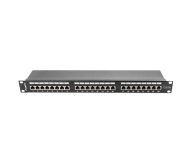 Lanberg Patchpanel 24p 19" 1U FTP 5e półka (czarna) - 457248 - zdjęcie 4